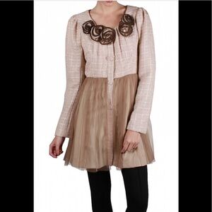 ⭐️ Anthropology Tulle Tweed Coat